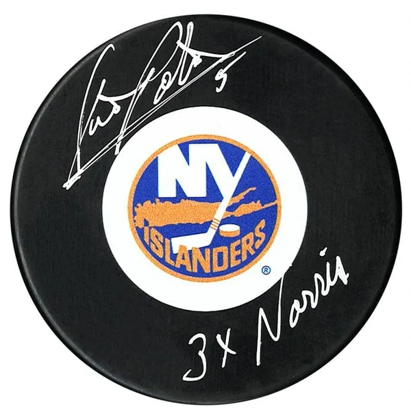 Denis Potvin Autographed New York Islanders 3x Norris Inscribed Puck | Eastridge Sports Cards