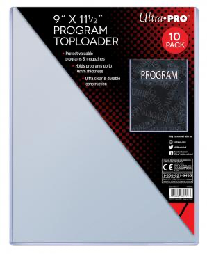 Ultra Pro 9" X 11-1/2" Program Toploader 10ct | Eastridge Sports Cards