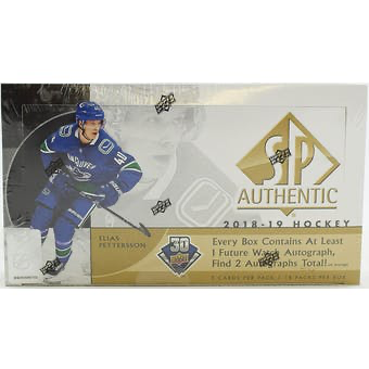 2018-19 Upper Deck SP Authentic Hockey Hobby Box