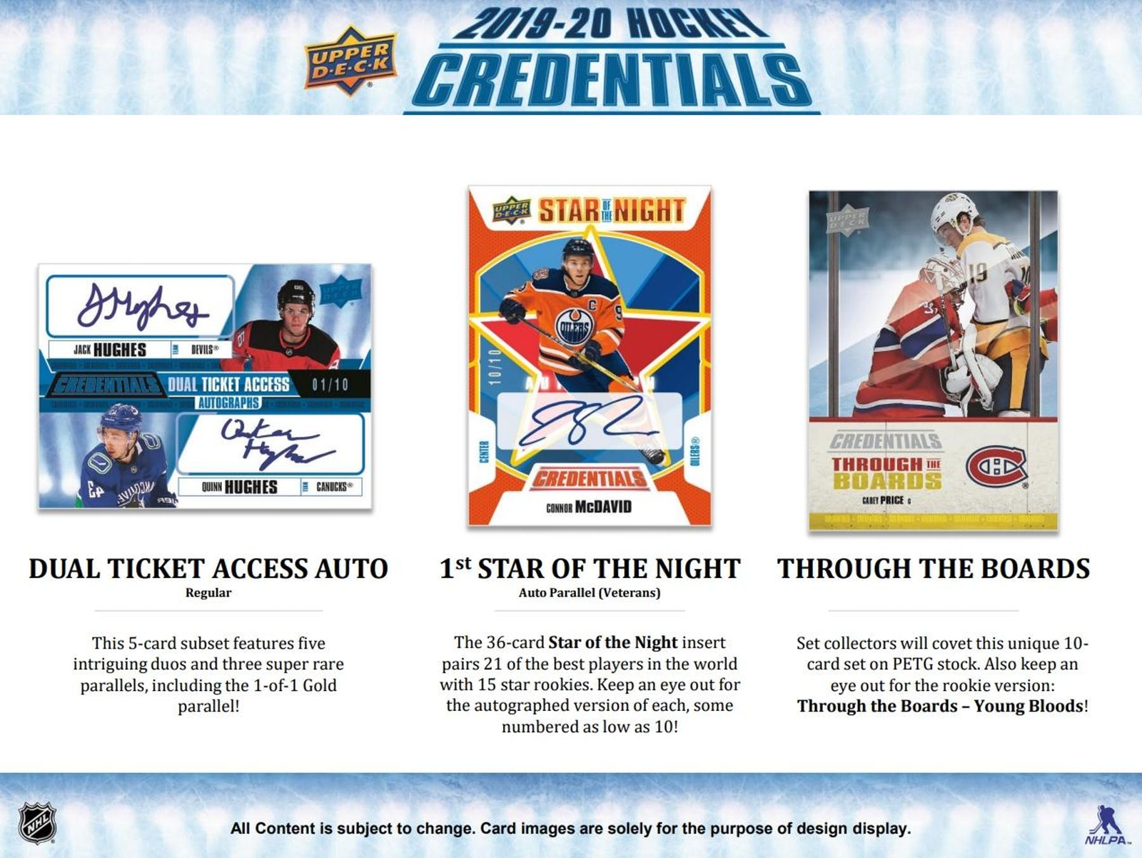 2019-20 Upper Deck Credentials Hockey Hobby Inner Case (10 boxes)