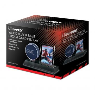 Ultra Pro Puck & Card Black Wood Display Holder