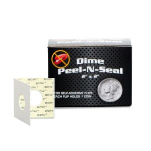 BCW Peel-N-Seal Flips 2x2 - Adhesive - Dime | Eastridge Sports Cards