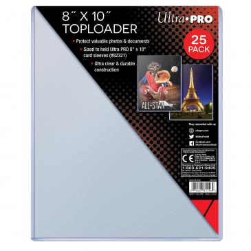 Ultra Pro 8" X 10" Toploader 25ct (sized to fit 8x10 card sleeves) | Eastridge Sports Cards