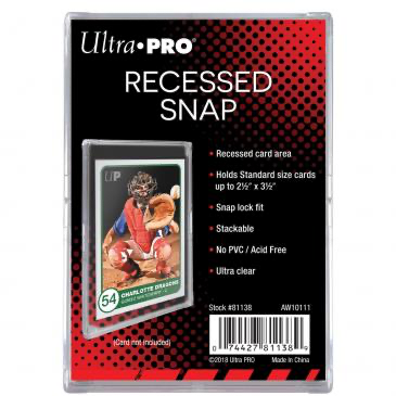Ultra Pro Recessed Snap Card Holder