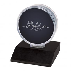 Ultra Pro Black Wood Base Puck Display | Eastridge Sports Cards