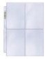 Ultra Pro 4-Pocket Platinum Page with 3-1/2" X 5" Pockets 10pk