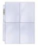 Ultra Pro 4-Pocket Platinum Page with 3-1/2" X 5" Pockets 10pk