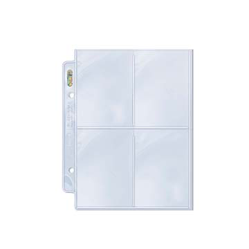 Ultra Pro 4-Pocket Platinum Page for Mini 2-Ring Albums 100ct | Eastridge Sports Cards