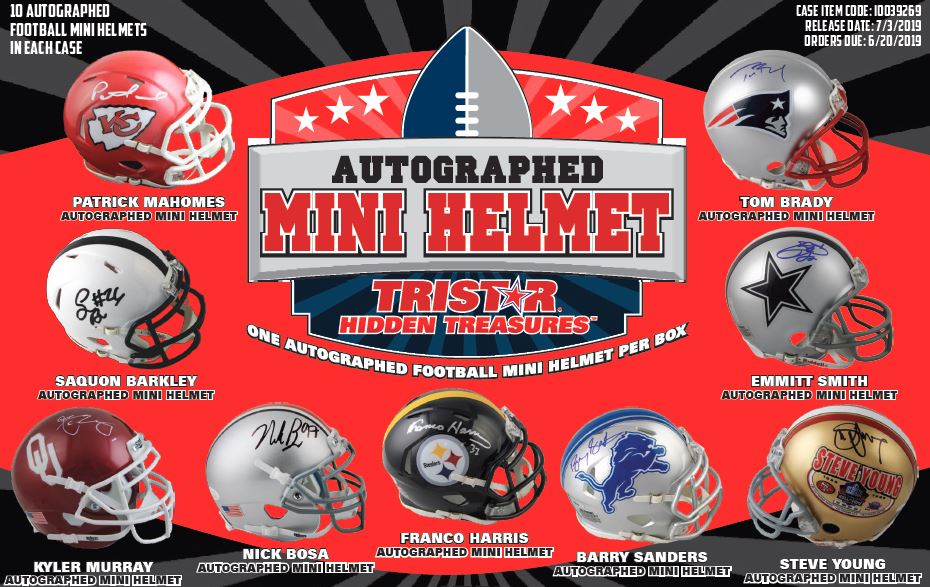 2019 TriStar Hidden Treasures Autographed Mini Helmet Football Hobby Box | Eastridge Sports Cards