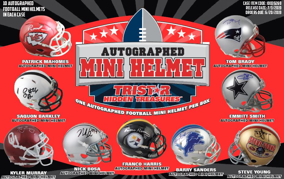 2019 TriStar Hidden Treasures Autographed Mini Helmet Football Hobby Box