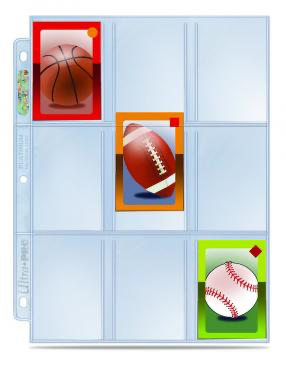 Ultra Pro 9 Pocket Mini Card Pages 3-1/8