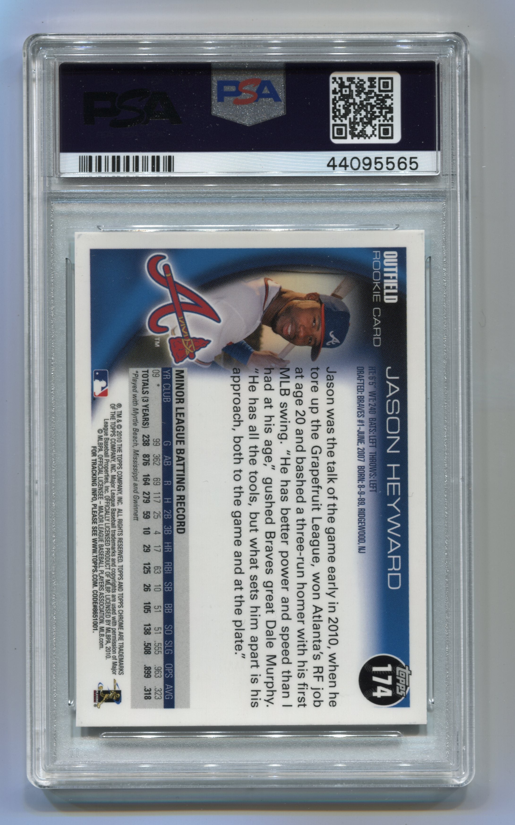 2010 Topps Chrome #174 Jason Heyward PSA 9 (Rookie) | Eastridge Sports Cards