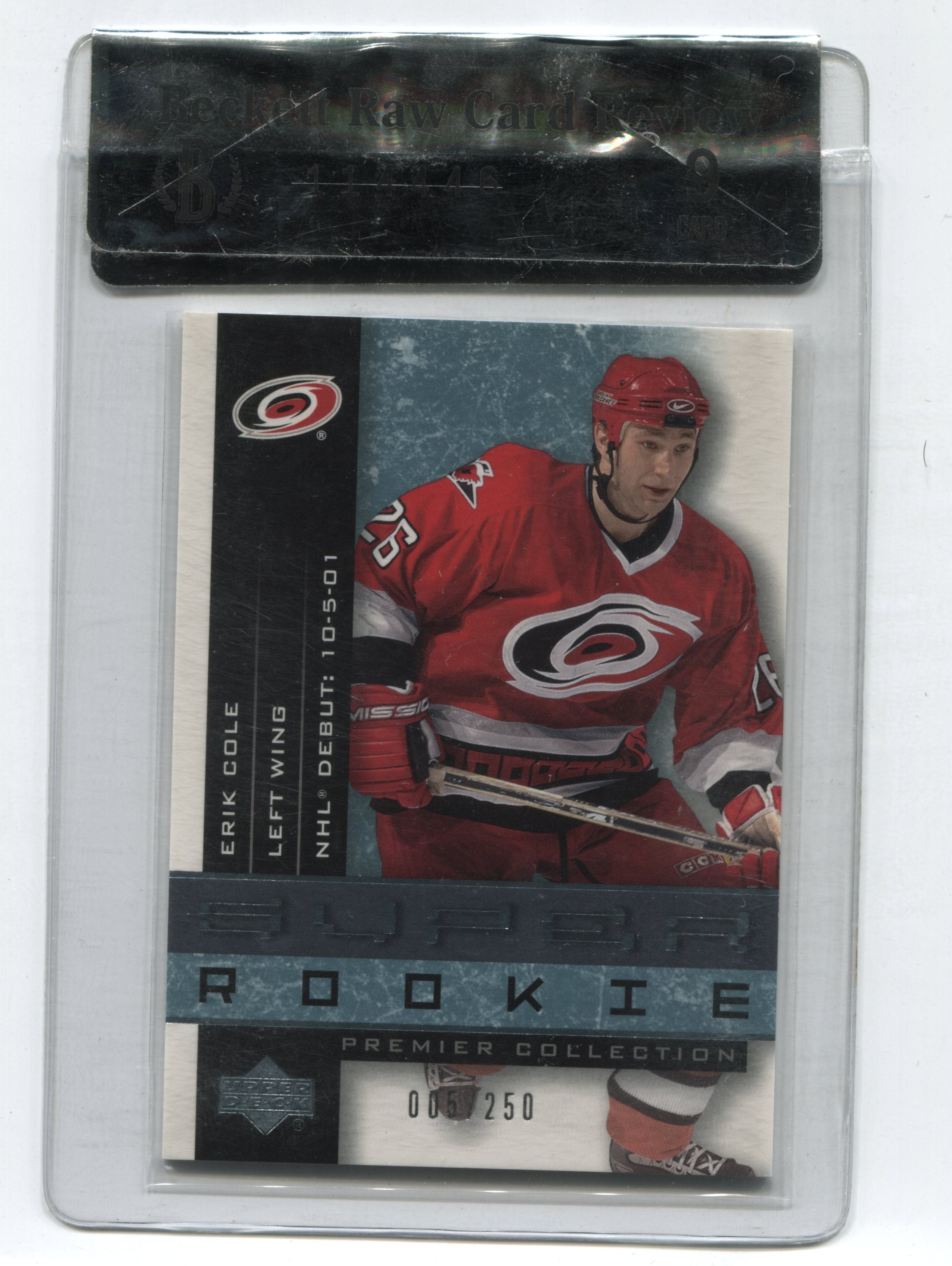 2001-02 UD Premier Collection #91 Erik Cole #005/250 BGS RCR 9 | Eastridge Sports Cards