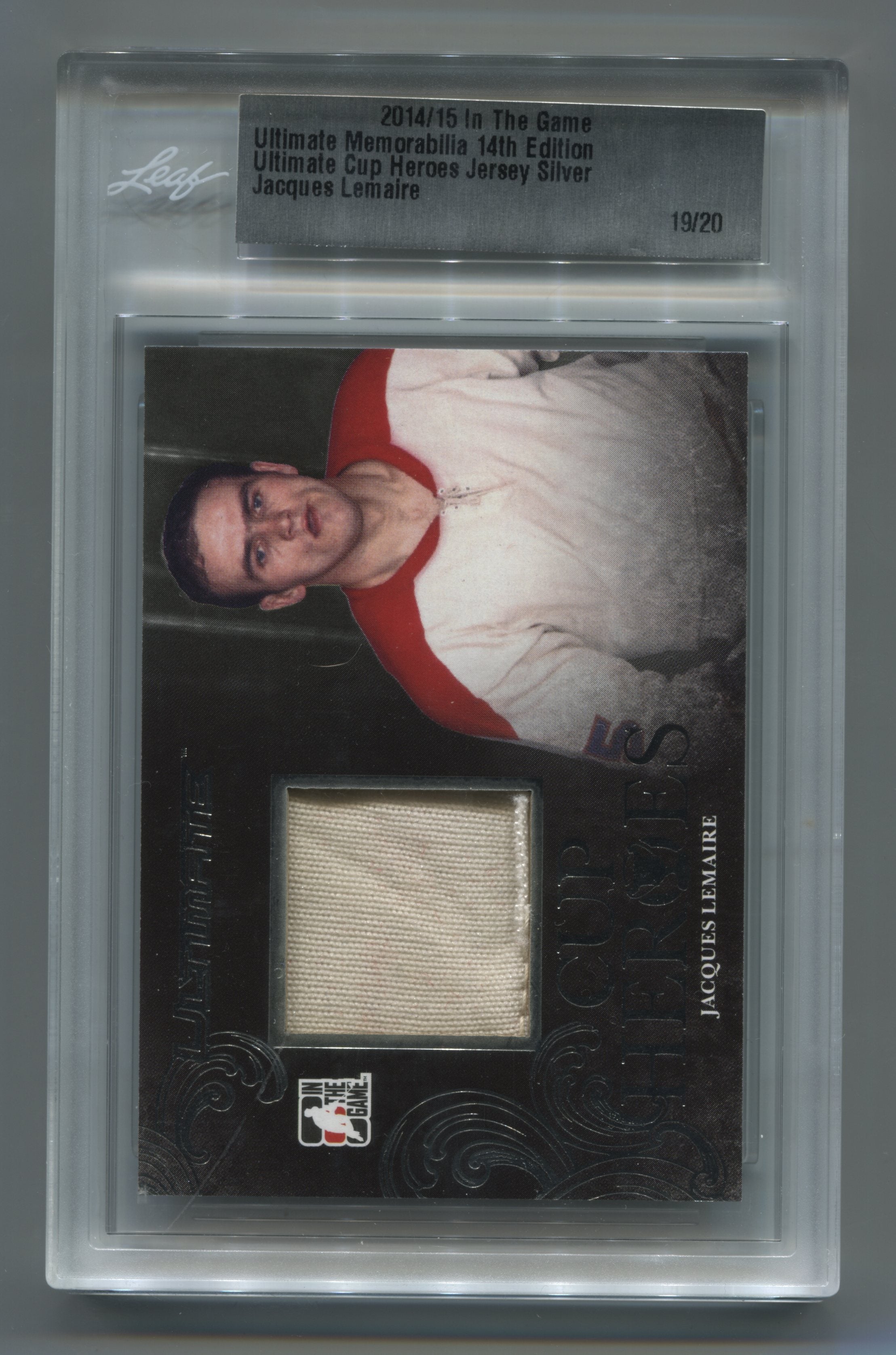 2014-15 ITG Ultimate Memorabilia 14th Edition Cup Heroes Jerseys Silver #CH8 Jacques Lemaire  #19/20 | Eastridge Sports Cards