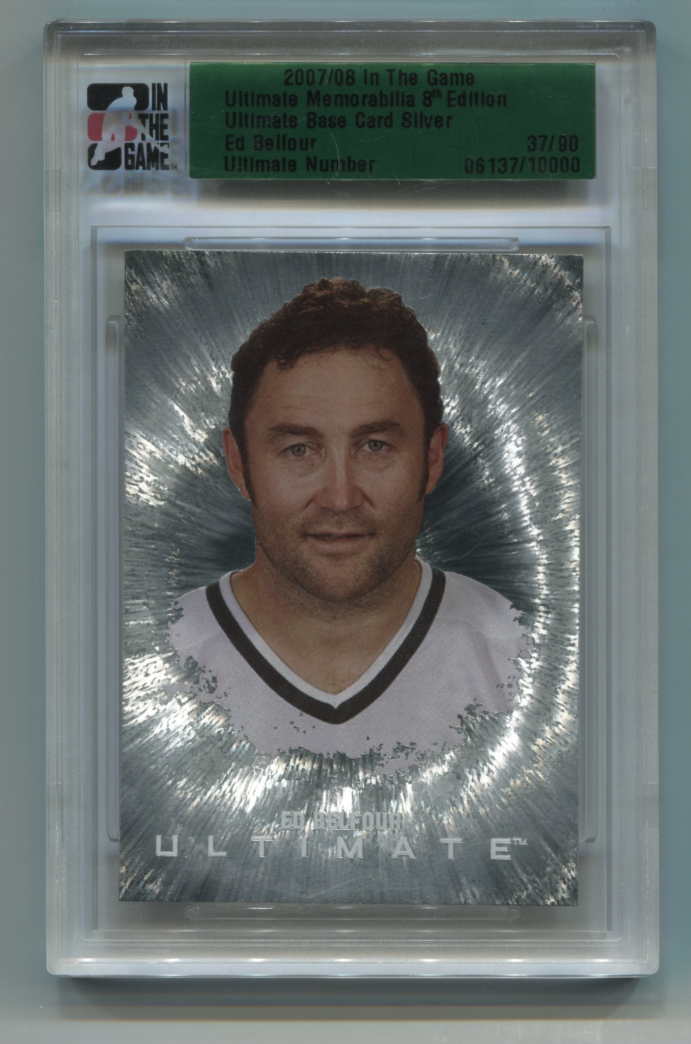 2007-08 ITG Ultimate Memorabilia 8th Edition Base Card Silver Ed Belfour #37/90 | Eastridge Sports Cards