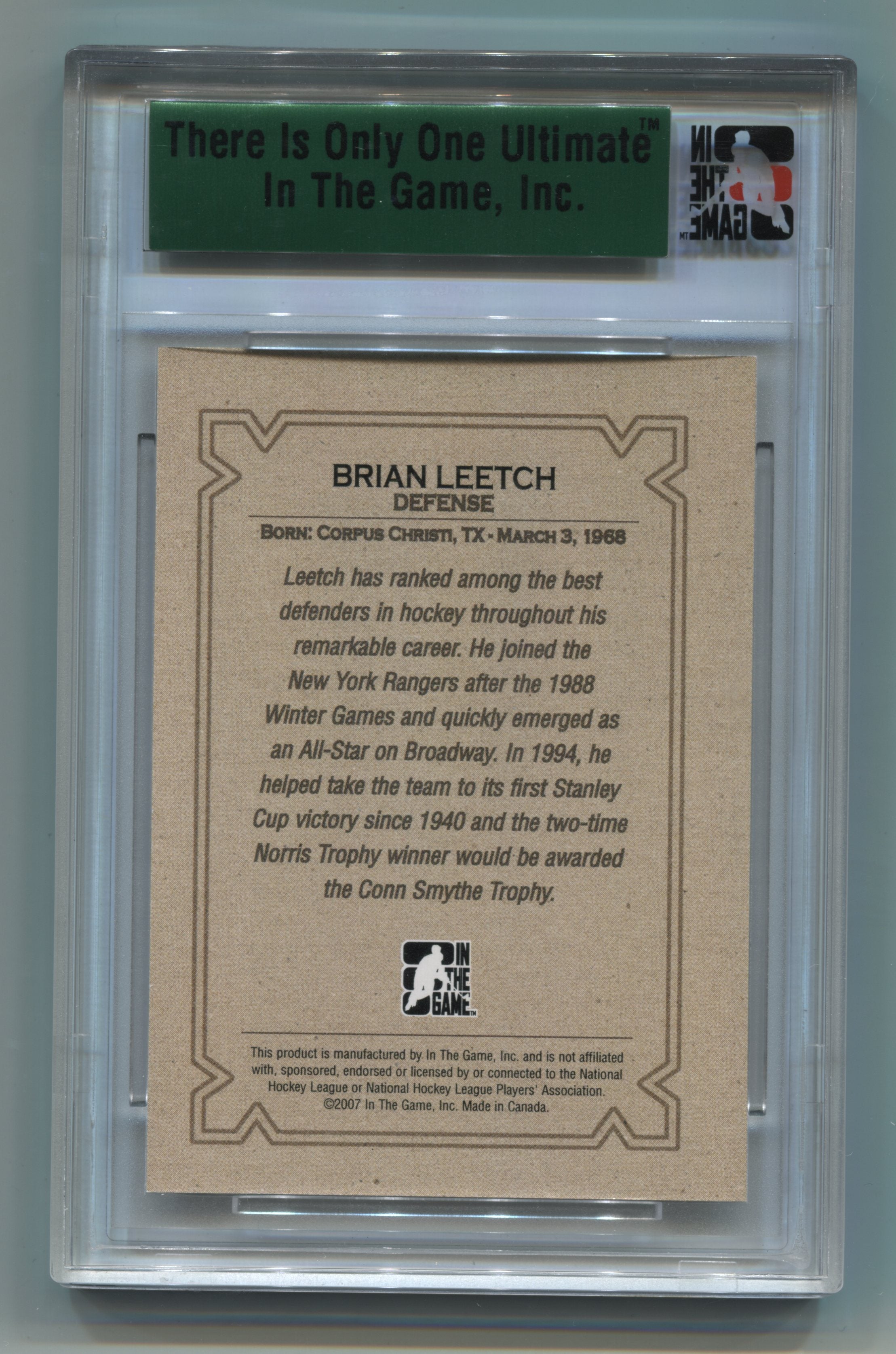 2006-07 ITG Ultimate Memorabilia 7th Edition Base Card Brian Leetch #36/90 | Eastridge Sports Cards