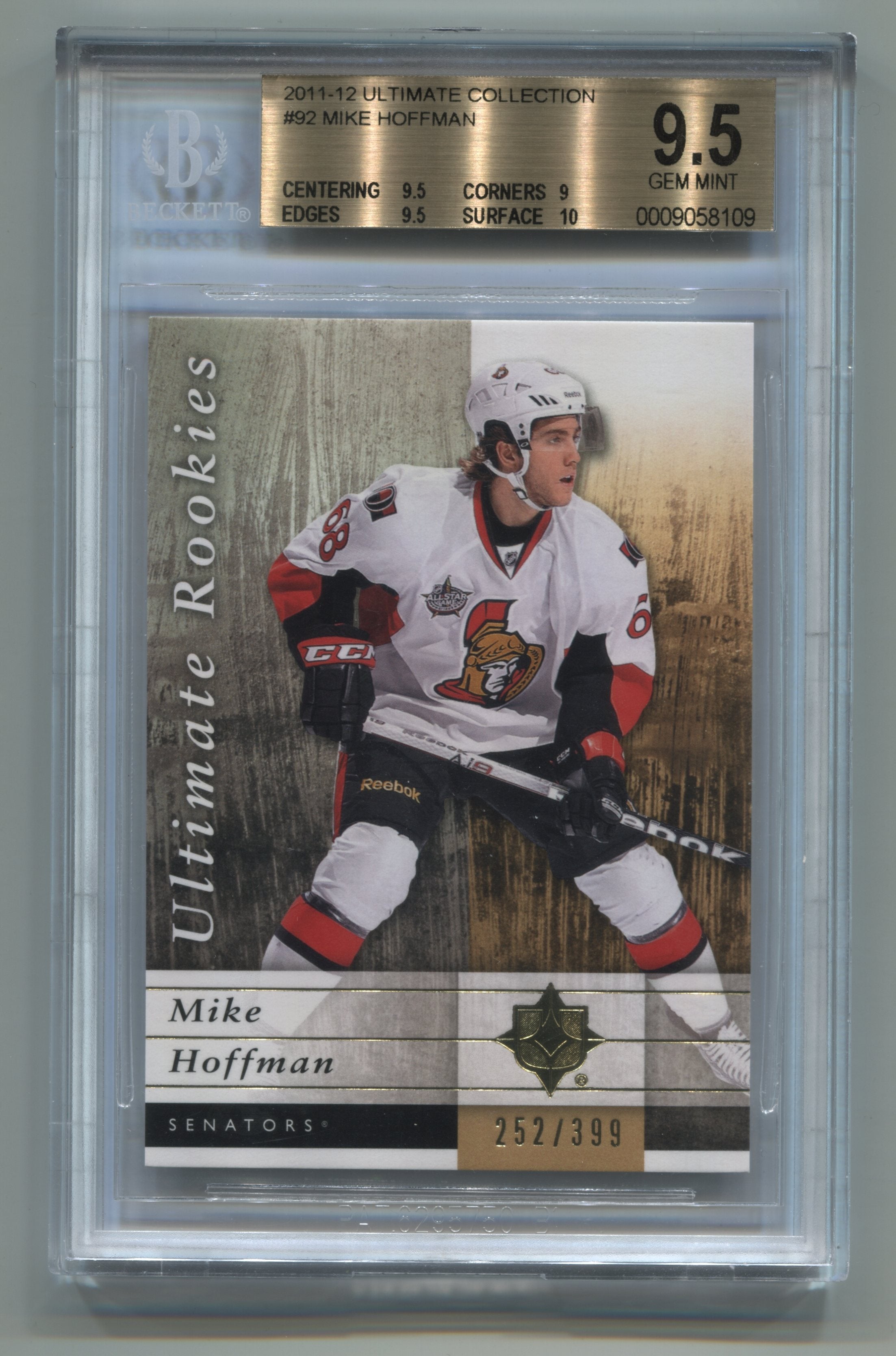 2011-12 Ultimate Collection #92 Mike Hoffman #252/399 BGS 9.5 (Rookie) | Eastridge Sports Cards