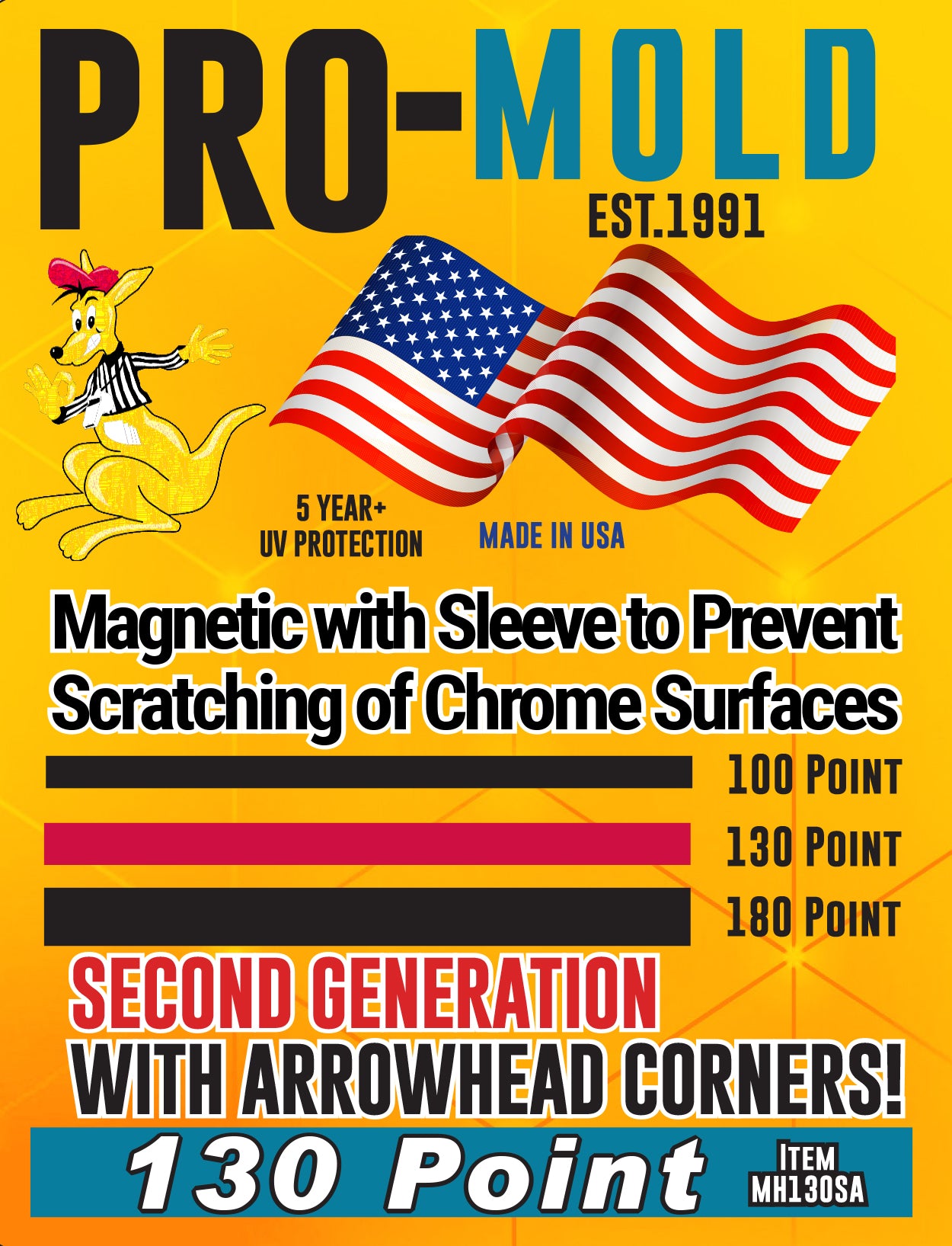 Pro-Mold 130pt Magnetic One Touch w/sleeve & Arrowhead Corners