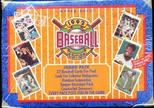 1992 UPPER DECK BASEBALL LOW SERIES Jumbo BOX