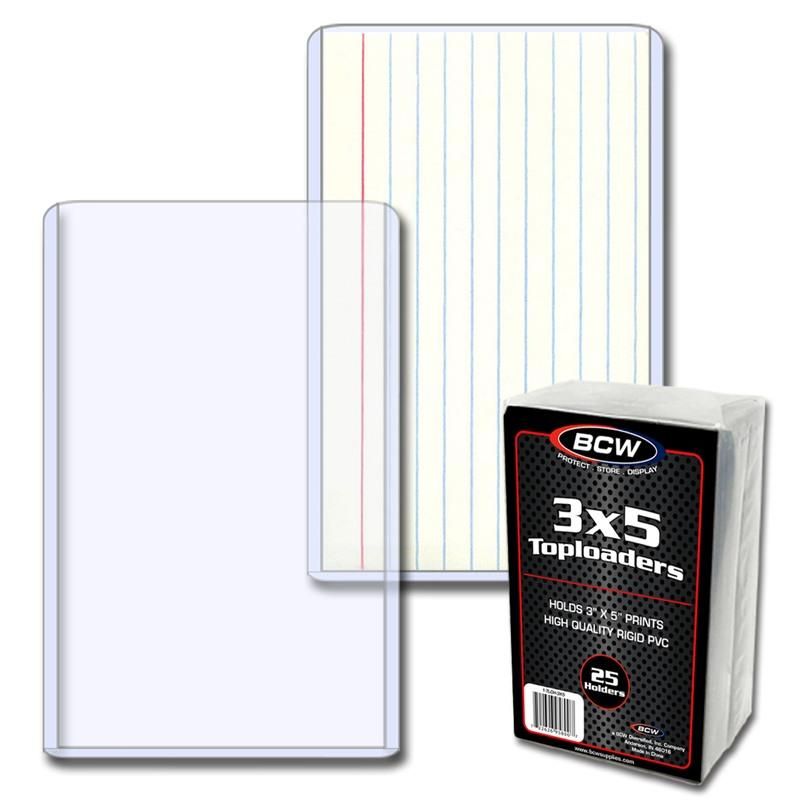 BCW Tall Toploaders 3"x5" (25ct) | Eastridge Sports Cards