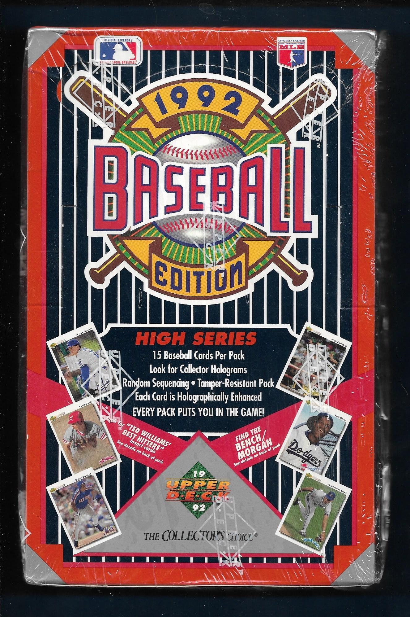 1992 UPPER DECK BASEBALL HIGH SERIES BOX
