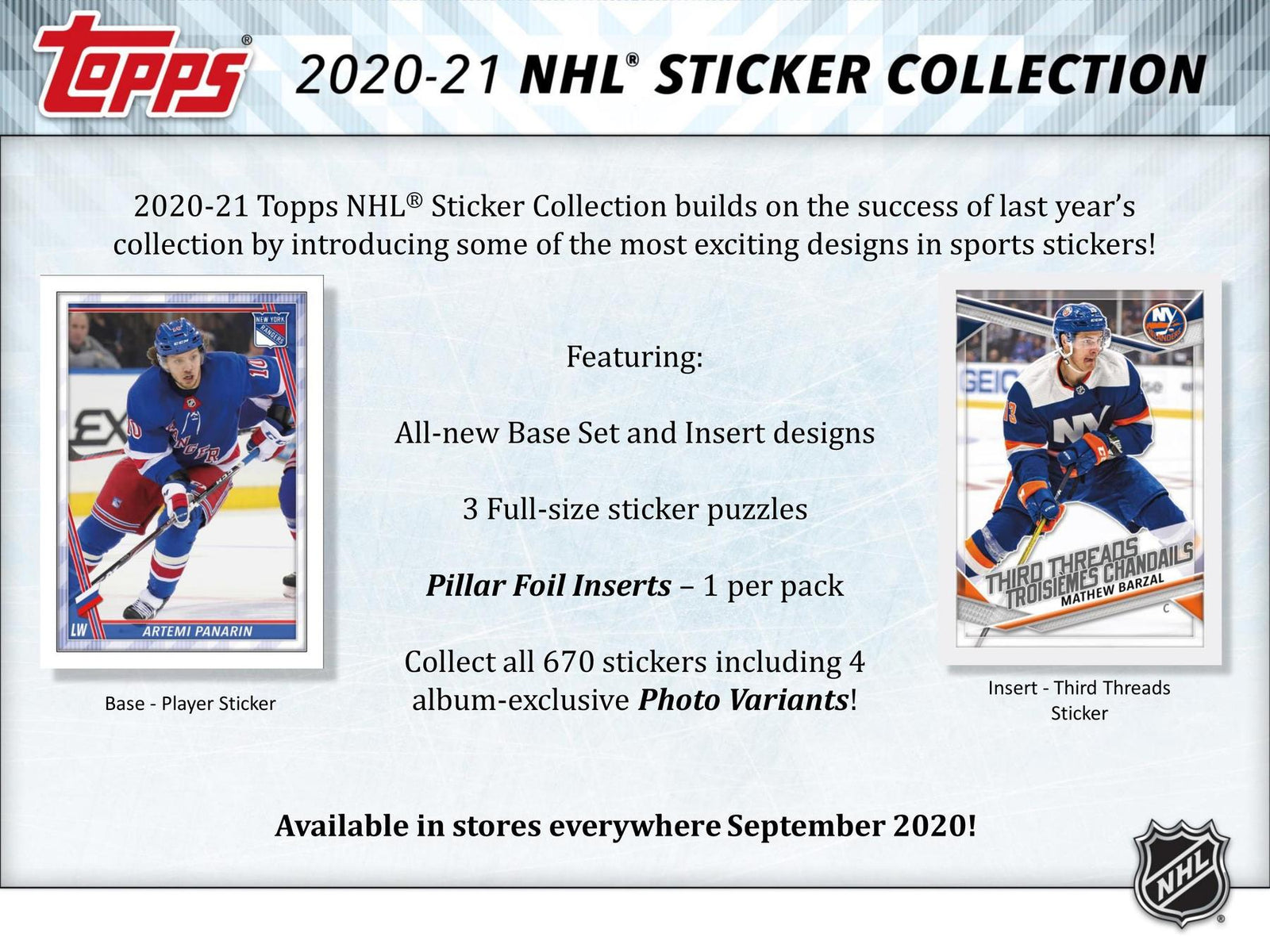 2020-21 Topps NHL Hockey Sticker Book